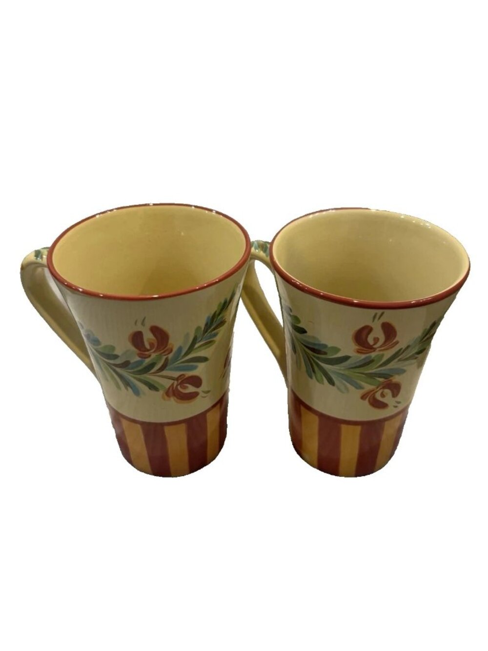 GAIL PITTMAN Coffee MUG SIENNA Red Orange Flower SL Home Latte